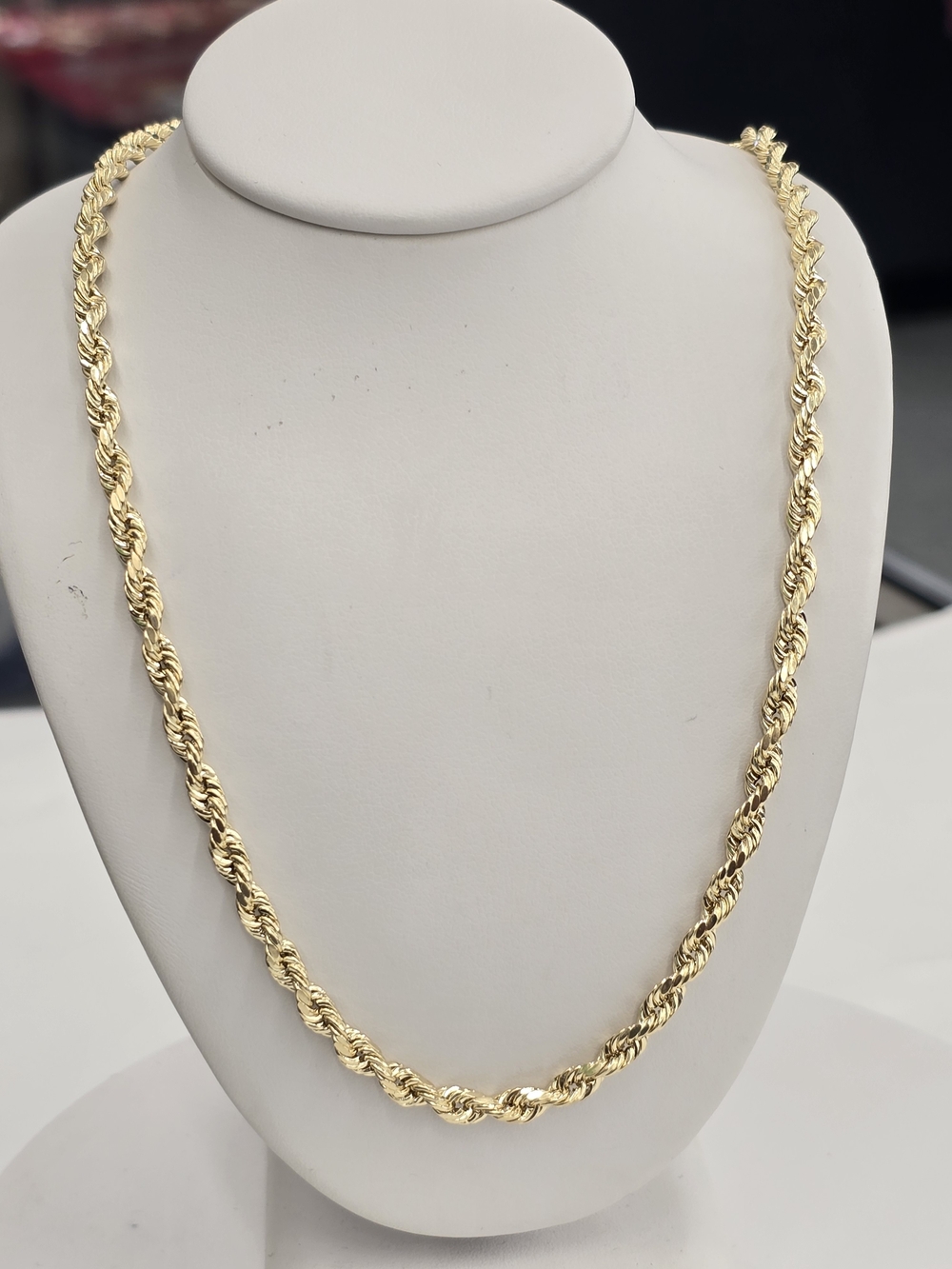 14k Real Gold Rope Chain 4mm 22 Inches